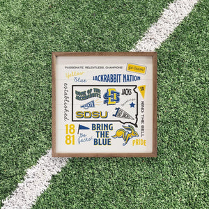 South Dakota State Jackrabbits Artwork | South Dakota State Jackrabbits Wall Art (Officially Licensed)Square