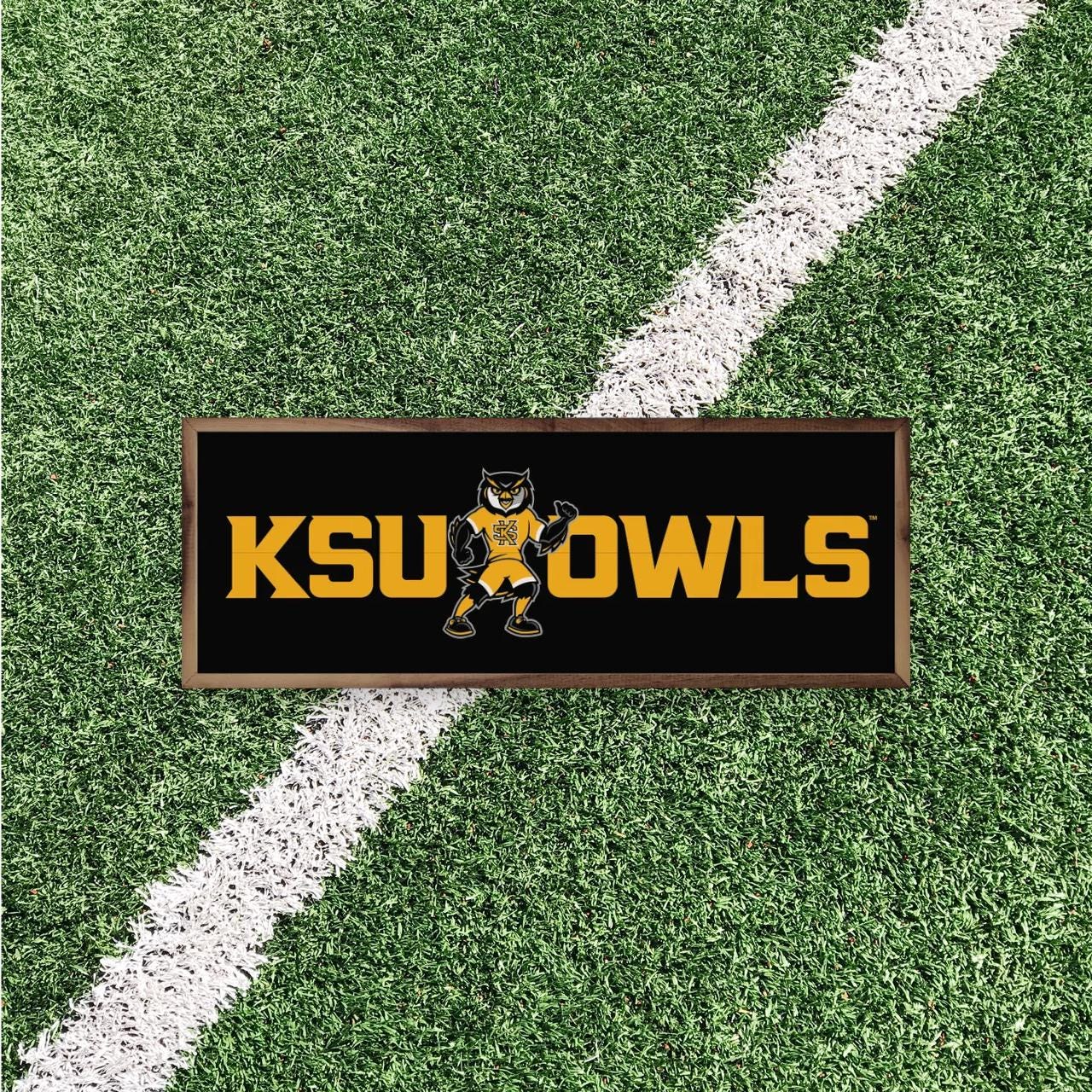 Kennesaw State Owls Artwork | kennesaw State Owls Wall Art (Officially Licensed) Rectangle