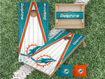 Load image into Gallery viewer, Miami Dolphins Cornhole Boards 2x4 | Officially Licensed
