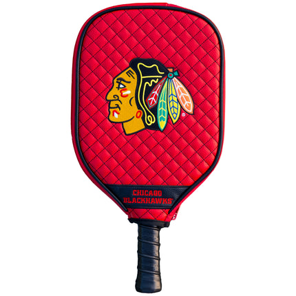 Chicago Blackhawks Quilted Pickleball Paddle Cover (Red)
