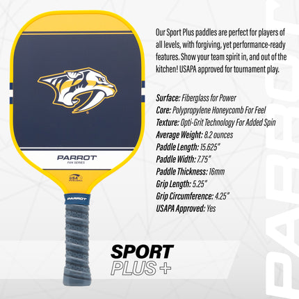 Nashville Predators Sport Plus Pickleball Paddle Set