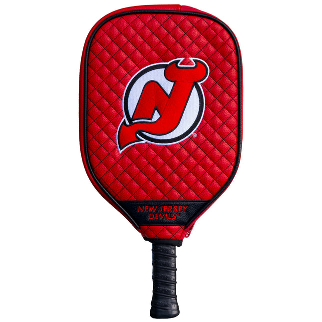 New Jersey Devils Quilted Pickleball Paddle Cover (Red)