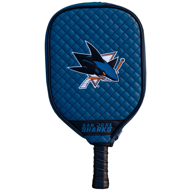 San Jose Sharks Quilted Pickleball Paddle Cover (Teal)