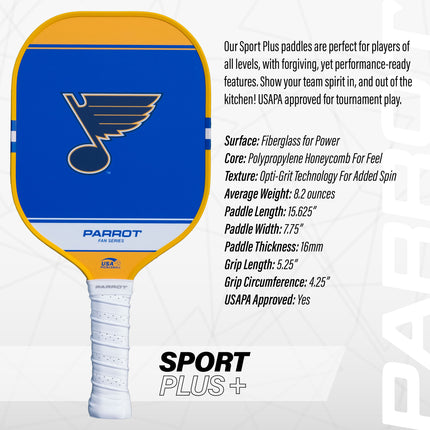 St. Louis Blues Sport Plus Pickleball Paddle Set