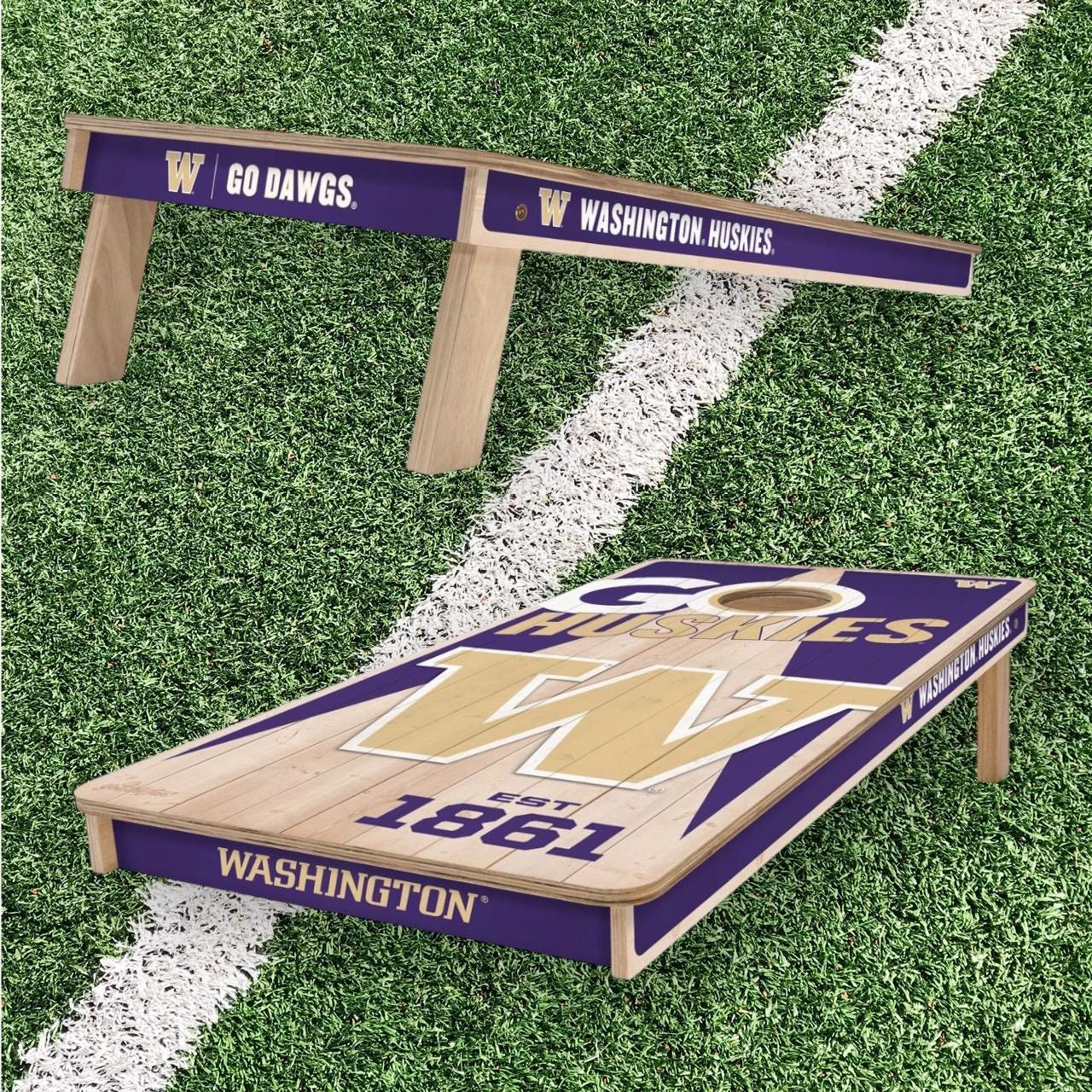 Washington Huskies Cornhole Boards 2x4 (Officially Licensed)