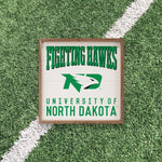 Load image into Gallery viewer, North Dakota Fighting Hawks Artwork | North Dakota Fighting Haks Wall Art (Officially Licensed)Square
