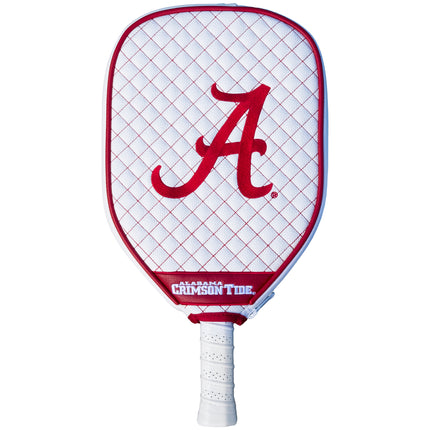 Alabama Crimson Tide Quilted Pickleball Paddle Cover (White)