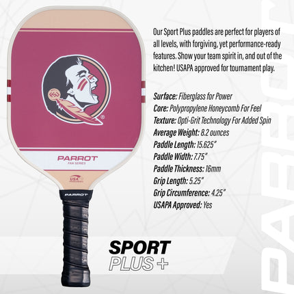 Florida State Seminoles Sport Plus Pickleball Paddle Set