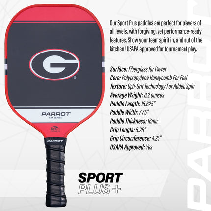 Georgia Bulldogs Sport Plus Pickleball Paddle Set