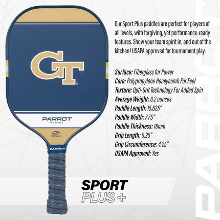 Georgia Tech Yellow Jackets Sport Plus Pickleball Paddle Set
