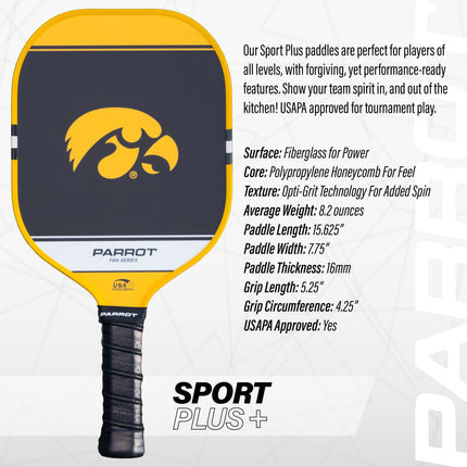 Iowa Hawkeyes Sport Plus Pickleball Paddle Set
