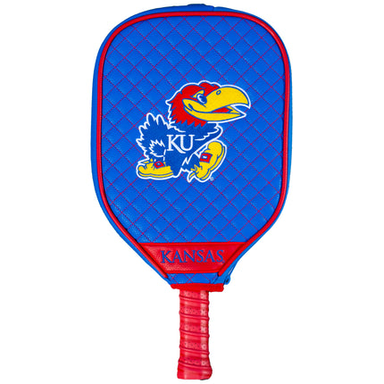 Kansas Jayhawks Quilted Pickleball Paddle Cover (Royal)
