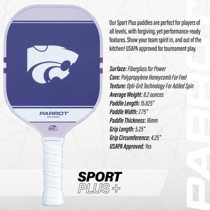 Kansas State Wildcats Sport Plus Pickleball Paddle Set