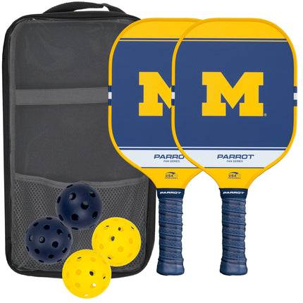 Michigan Wolverines Sport Plus Pickleball Paddle Set