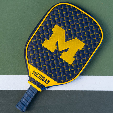 Michigan Wolverines Quilted Pickleball Paddle Cover