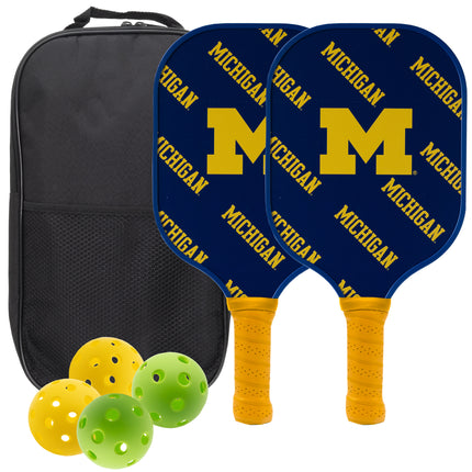 Michigan Wolverines Pickleball Paddle Set
