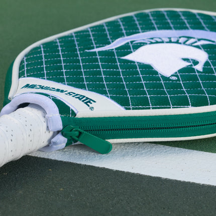 Michigan State Spartans Quilted Pickleball Paddle Cover