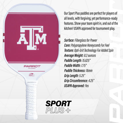 Texas A&M Aggies Sport Plus Pickleball Paddle Set