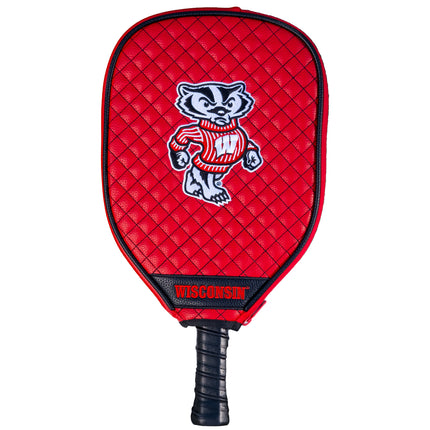 Wisconsin Badgers Quilted Pickleball Paddle Cover