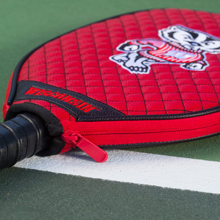 Wisconsin Badgers Quilted Pickleball Paddle Cover