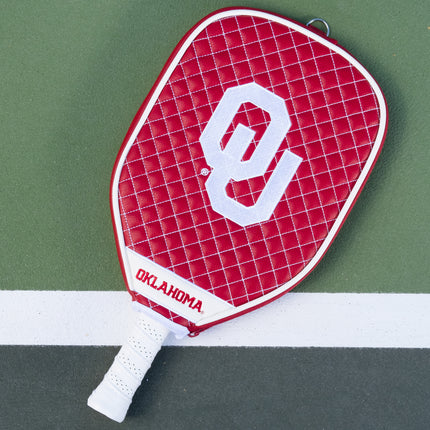 Oklahoma Sooners Quilted Pickleball Paddle Cover