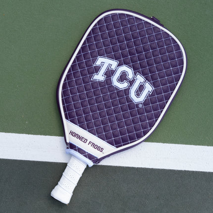 TCU Horned Frogs Quilted Pickleball Paddle Cover