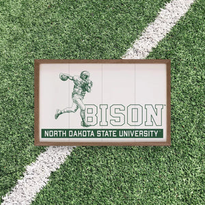 North Dakota State Bison Artwork | North Dakota State Bison Wall Art (Officially Licensed) Block