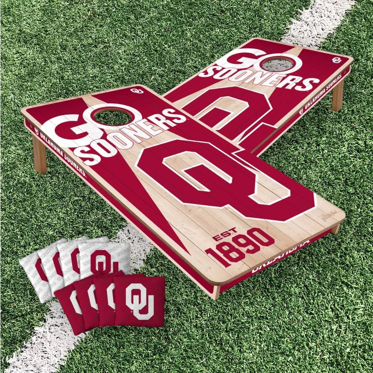 Oklahoma Sooners Cornhole Boards 2x4 (Officially Licensed)