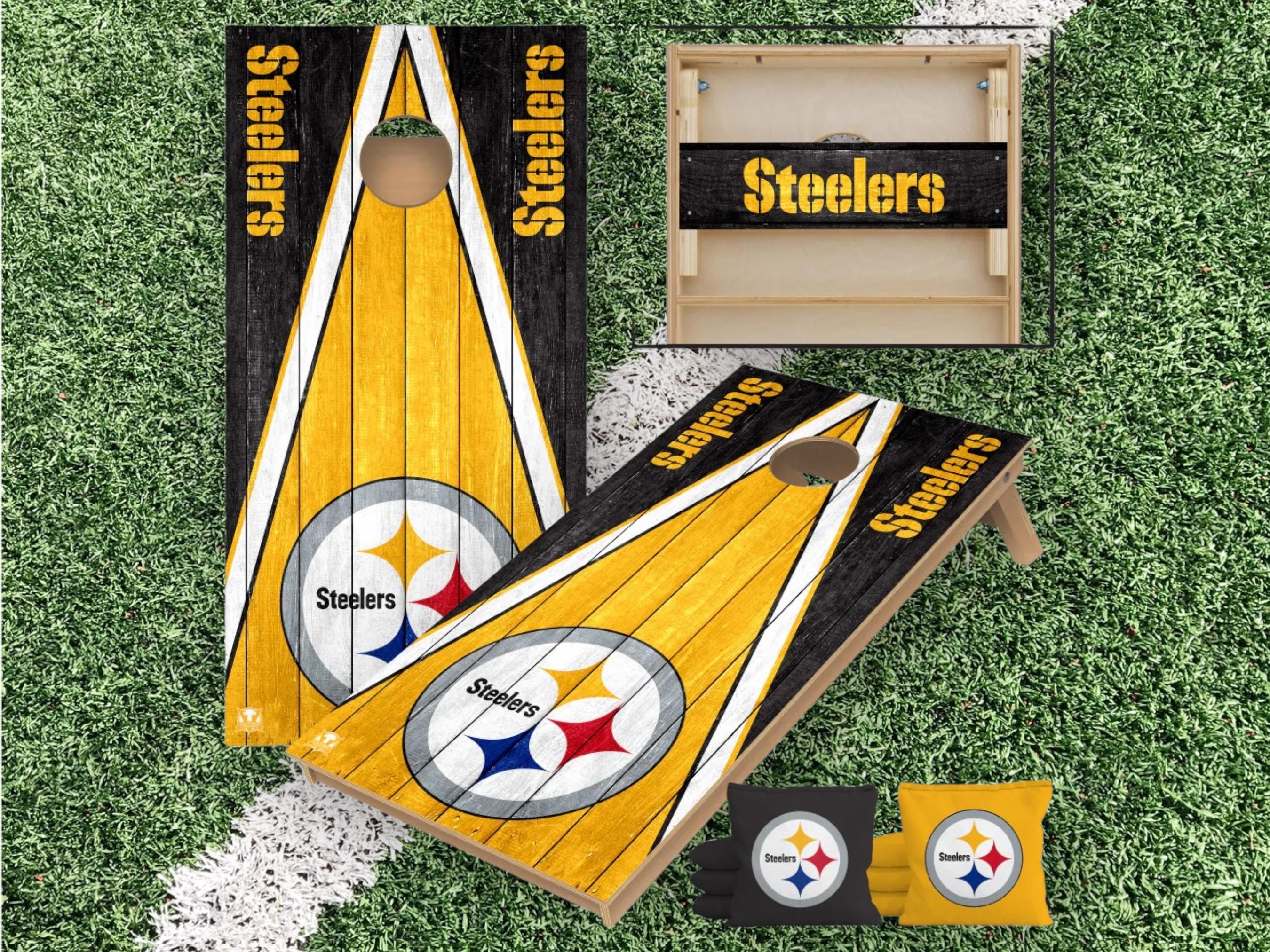 Pittsburgh Steelers Cornhole Boards 2x4 | Officially Licensed