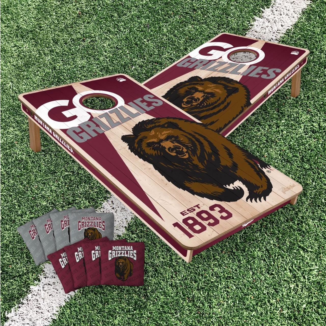 Montana Grizzlies Cornhole Boards 2x4 (Officially Licensed)