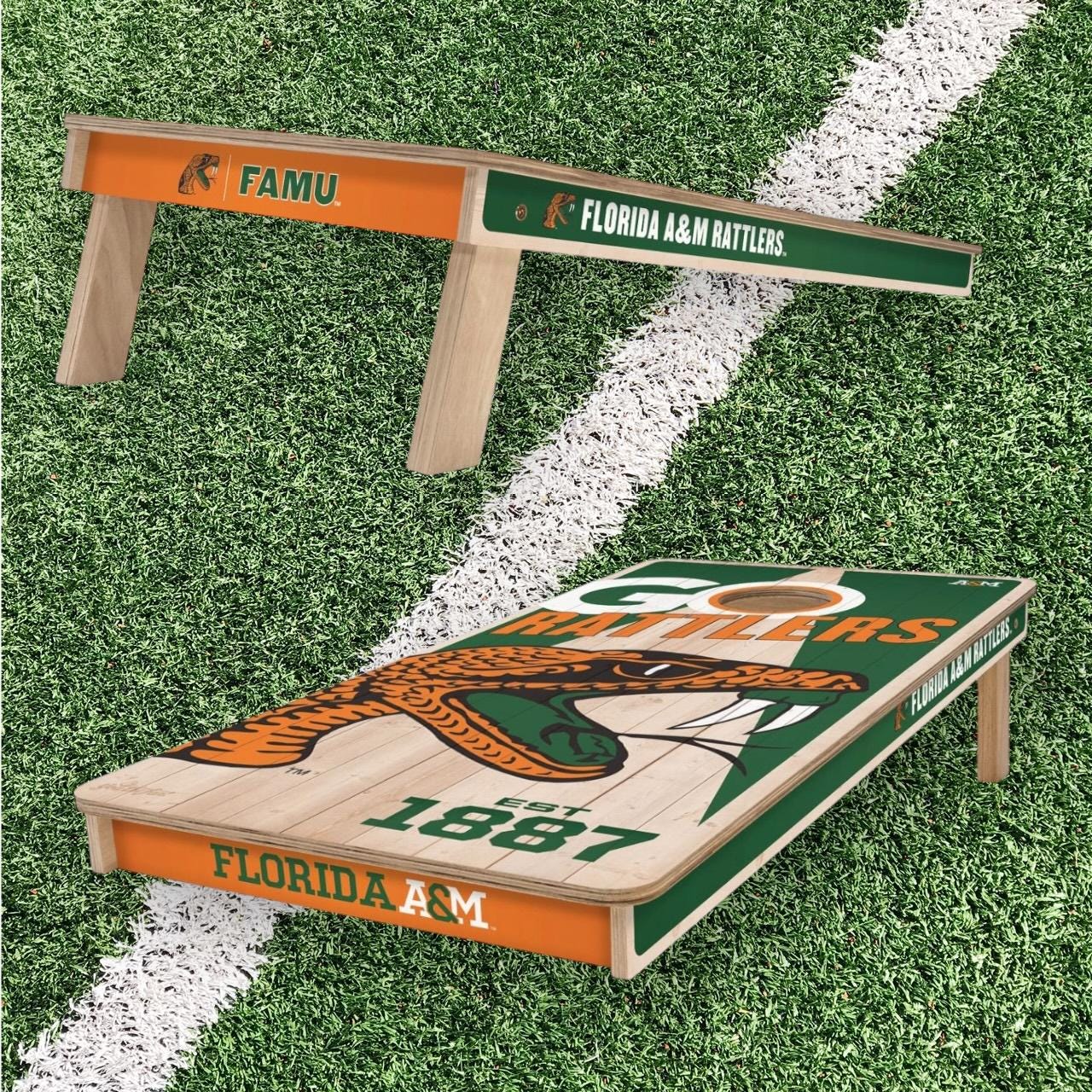 Florida A&M Rattlers Cornhole Boards 2x4 (Officially Licensed)