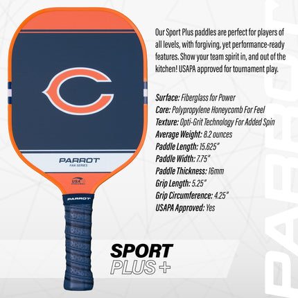 Chicago Bears Sport Plus Pickleball Paddle Set