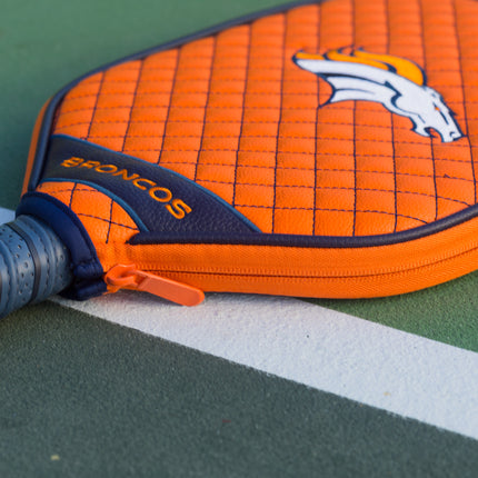 Denver Broncos Quilted Pickleball Paddle Cover (Orange)