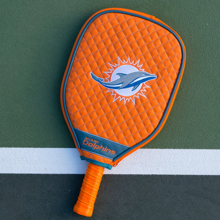 Miami Dolphins Quilted Pickleball Paddle Cover