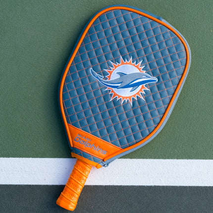 Miami Dolphins Quilted Pickleball Paddle Cover (Orange)
