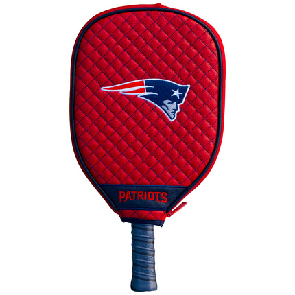 New England Patriots Quilted Pickleball Paddle Cover (Red)