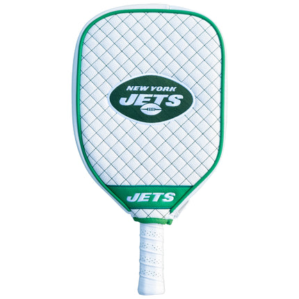 New York Jets Quilted Pickleball Paddle Cover (White)