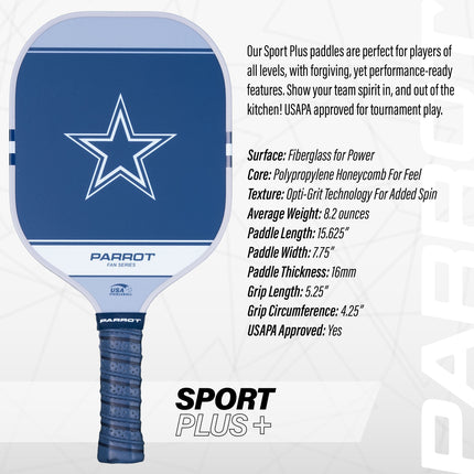 Dallas Cowboys Sport Plus Pickleball Paddle Set