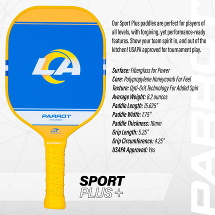 Los Angeles Rams Sport Plus Pickleball Paddle Set