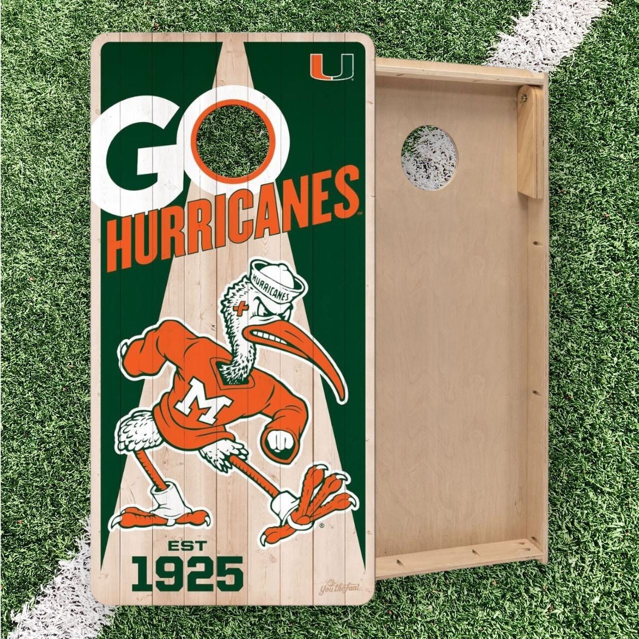 Miami Hurricanes Cornhole Boards 2x4 (Officially Licensed)