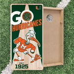 Load image into Gallery viewer, Miami Hurricanes Cornhole Boards 2x4 (Officially Licensed)
