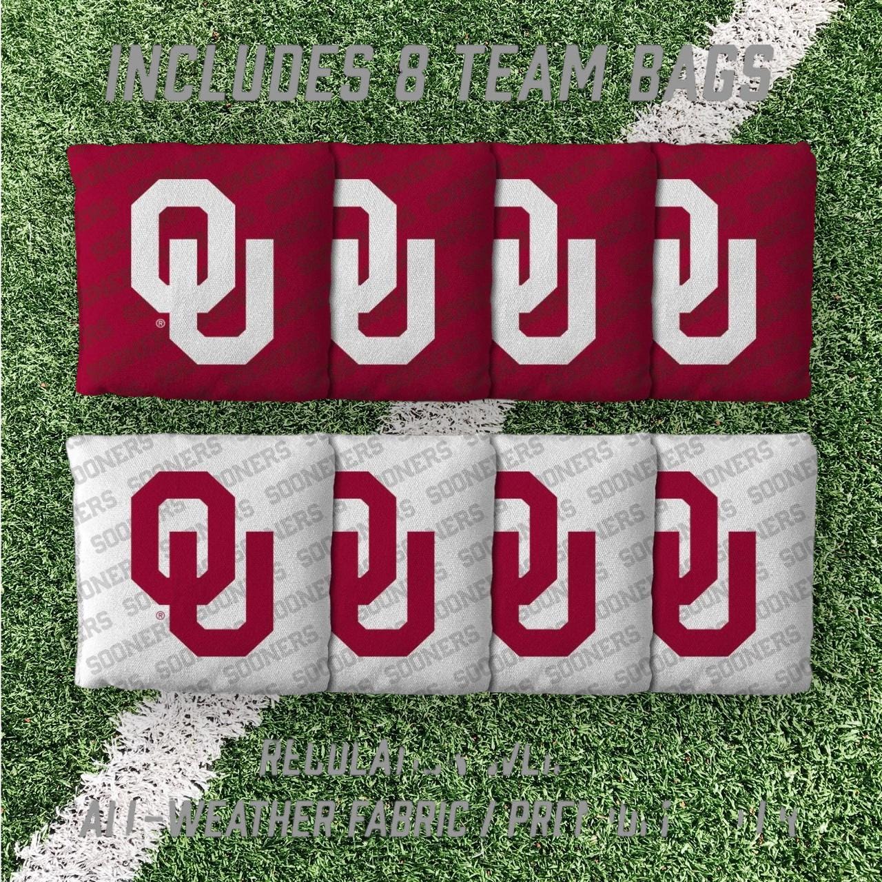 Oklahoma Sooners Cornhole Boards 2x4 (Officially Licensed)