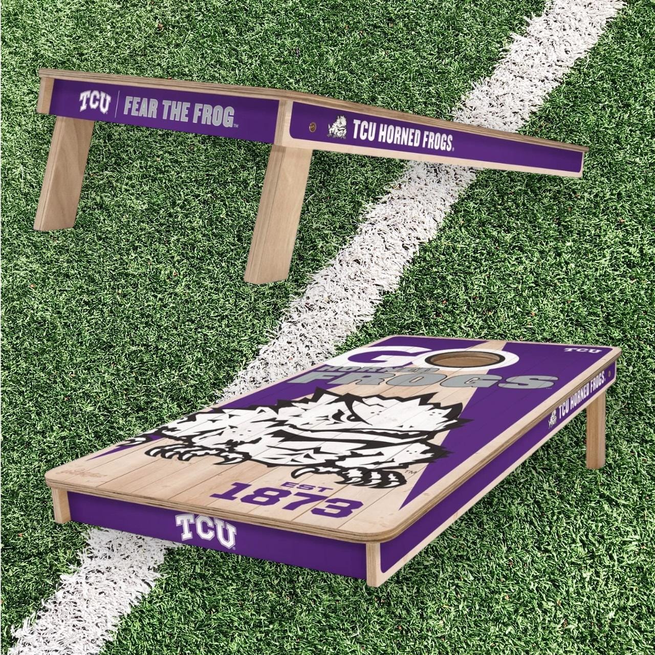 TCU Horned Frogs Cornhole Boards 2x4 (Officially Licensed)
