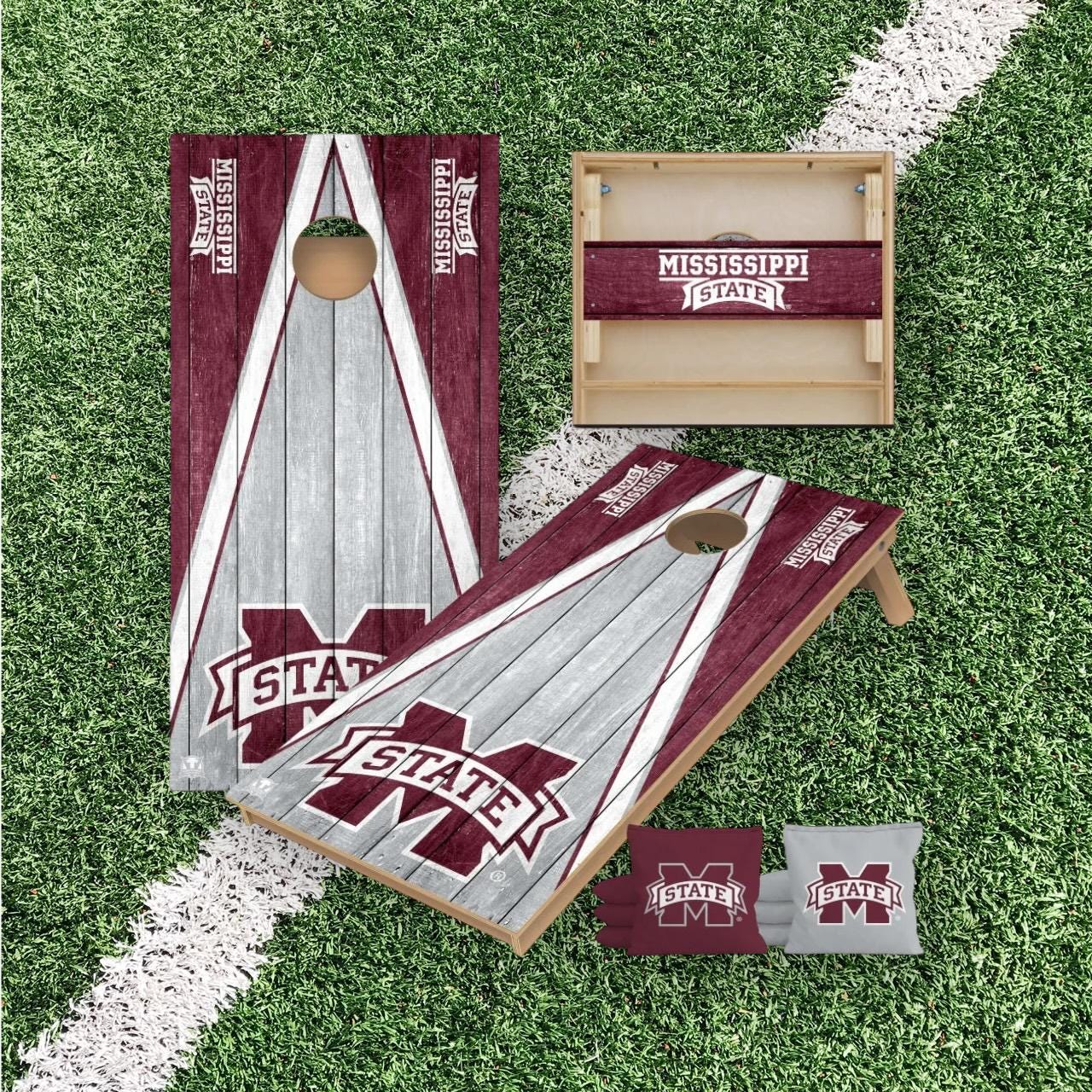 Mississippi State Bulldogs Cornhole Boards 2x4 | Officially Licensed