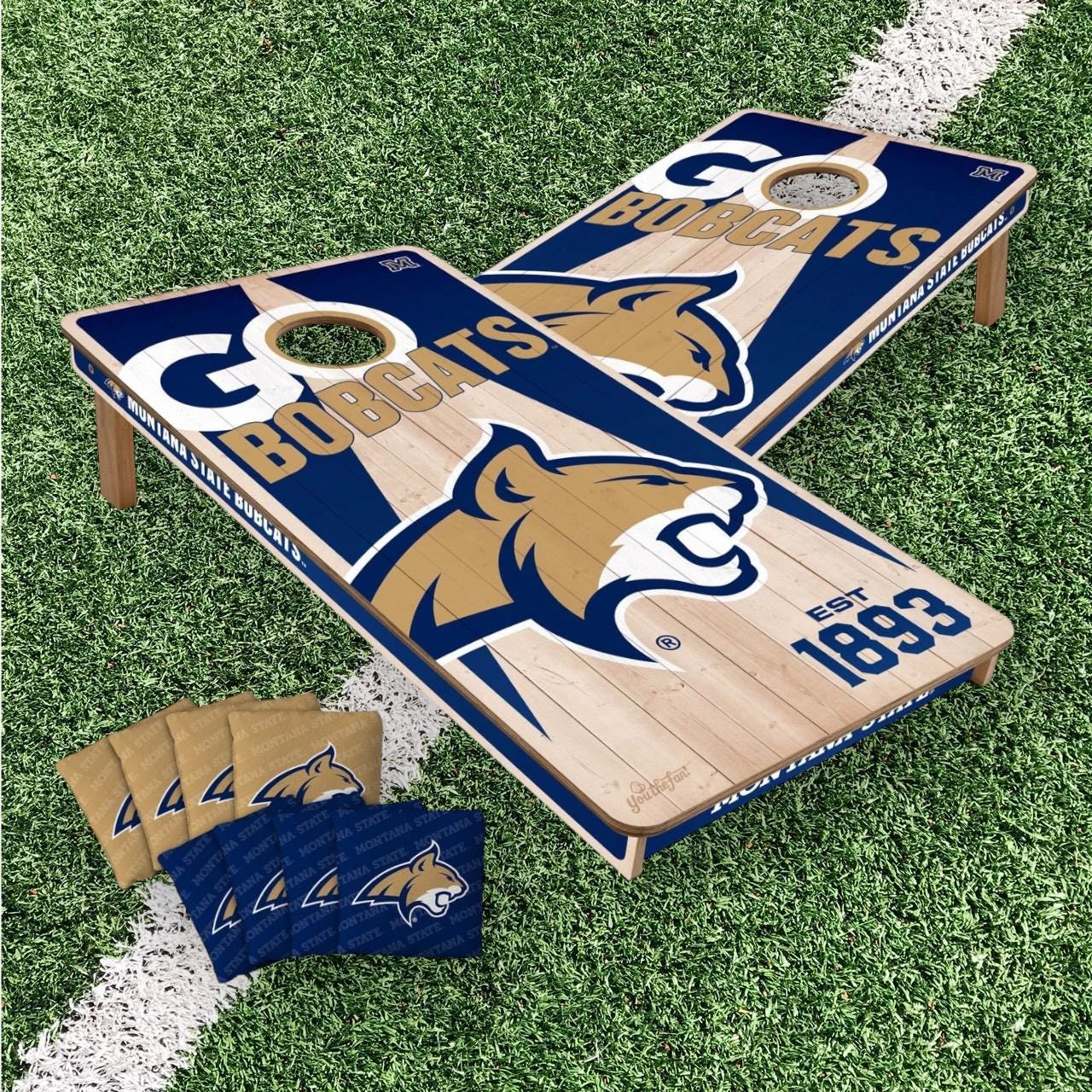 Montana State Bobcats Cornhole Boards 2x4 (Officially Licensed)