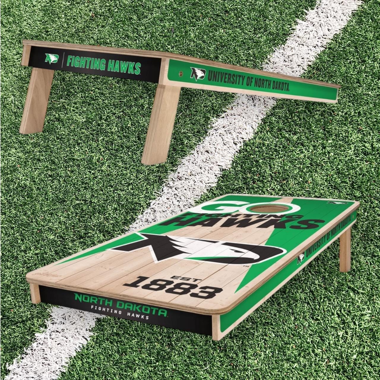 North Dakota Fighting Hawks Cornhole Boards 2x4 (Officially Licensed)