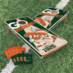 Load image into Gallery viewer, Miami Hurricanes Cornhole Boards 2x4 (Officially Licensed)
