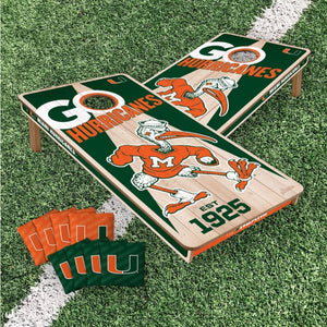 Miami Hurricanes Cornhole Boards 2x4 (Officially Licensed)
