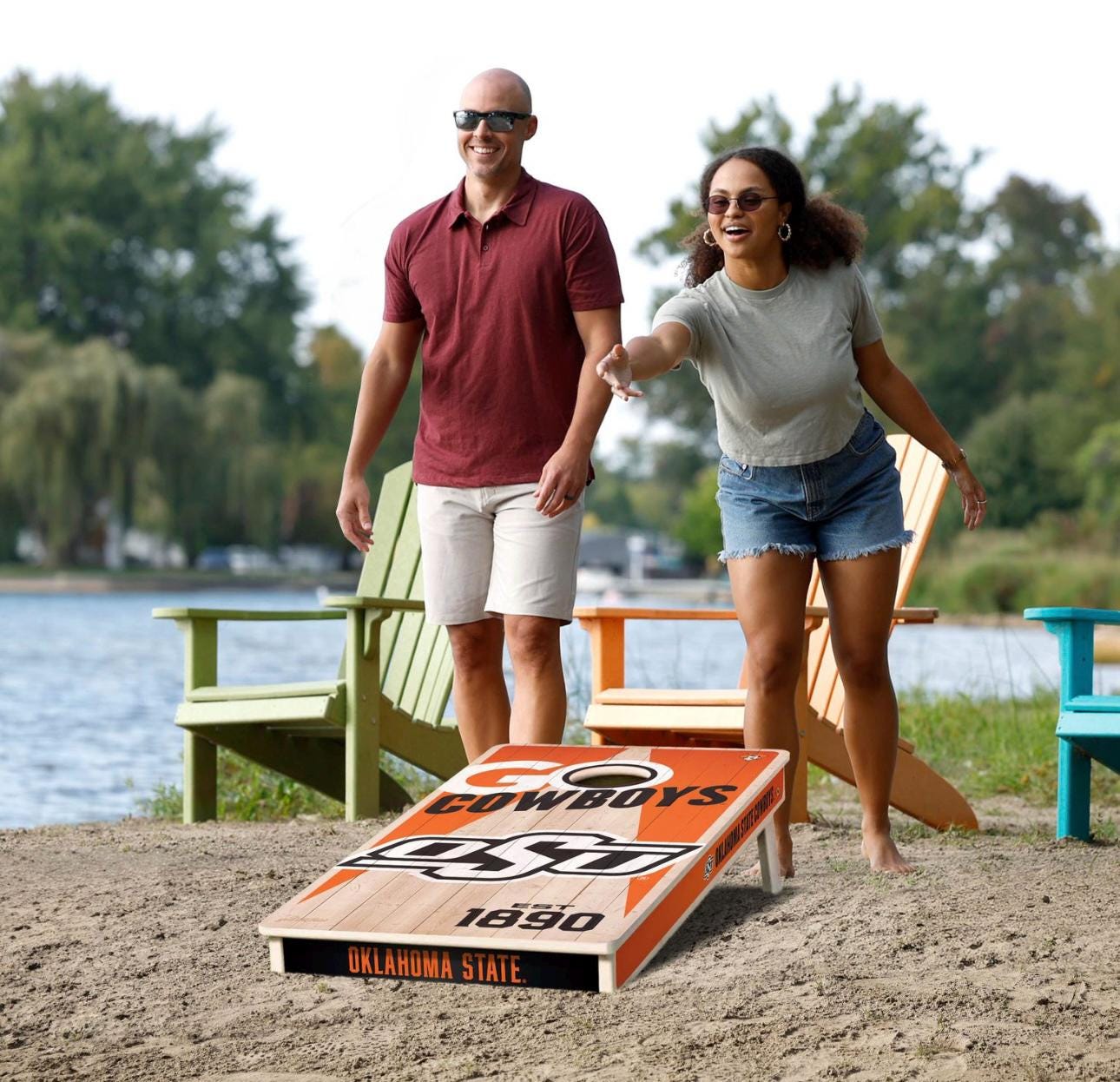 Oklahoma State Cowboys Cornhole Boards 2x4 (Officially Licensed)