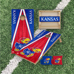 Load image into Gallery viewer, Kansas Jayhawks Cornhole Boards 2x4 | Officially Licensed
